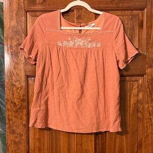 Polagram Coral Embroidered Blouse